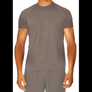 Alive Qwick Dry Active Athletic Fit Crewneck T-Shirt-Pewter